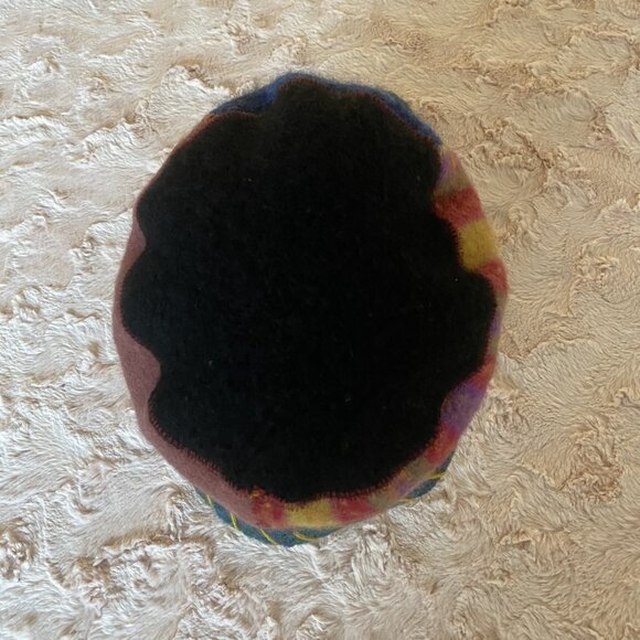 Crispina Ffrench One Size Patchwork Wool Bucket Hat 1996 Handmade USA main image 4